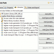 Eclipse Java Build Path für LegStar for Mule